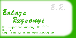 balazs ruzsonyi business card